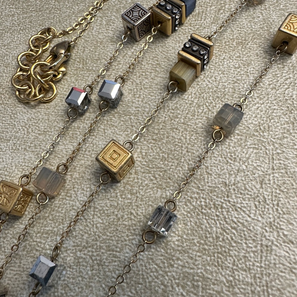 Brighton Silent Code Long Cube Crystal Necklace - image 3